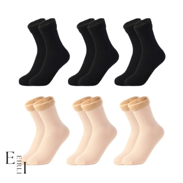 <img src="black-skin-color-wool-socks-women.jpg" alt="6 pairs of black & skin color women's wool socks Website Official www.eirlistore.com">