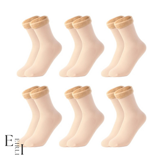 <img src="skin-color-wool-socks-women.jpg" alt="6 pairs of skin color women's wool socks">