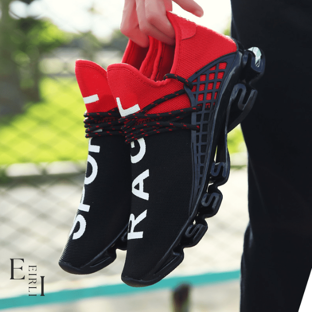 <img src="sneakers.jpg alt=" Red running shoes, Shock Absorbing, for men and women, official website www.eirlistore.com">