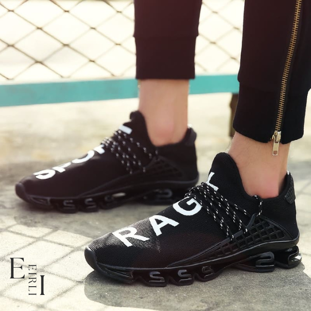 <img src="sneakers.jpg alt=" Black running shoes, Shock Absorbing, for men and women, official website www.eirlistore.com">