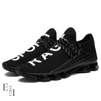 <img src="sneakers.jpg alt=" Black running shoes, Shock Absorbing, for men and women, official website www.eirlistore.com">