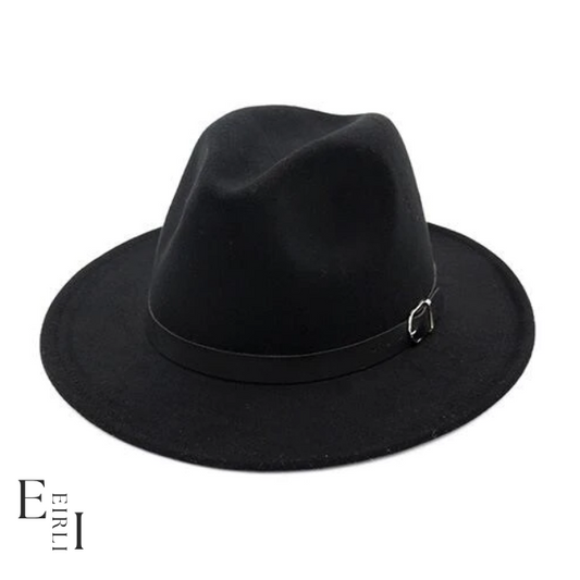 <img src="black-wool-Felt-Fedora-Hat.jpg" alt=" A beautiful black wool felt hat for men and women official website www.eirlistore.com">