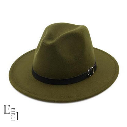 <img src="Army-Green-wool-Felt-Fedora-Hat.jpg" alt=" A beautiful Army Green wool felt hat for men and women official website www.eirlistore.com">